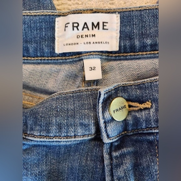 Frame Denim Le High Skinny Braided Leg Jeans sandbar size 32 - Picture 7 of 14